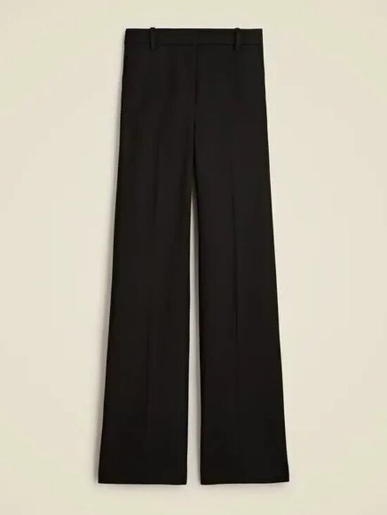 J. Crew Pants - J. Crew Petite Trouser Wide-Leg Four-Season Stretch Pleats Carreman Black SZ 12P
